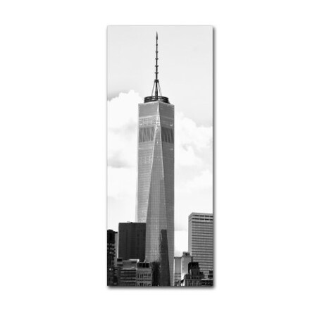 Trademark Fine Art CATeyes 'Freedom Tower BW' Canvas Art, 14x32 MZ0390-C1432GG